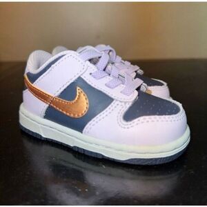Nike Dunk Low Copper Swoosh Grape Frost DX1665-400 Td Toddler Baby Boy Size 5C